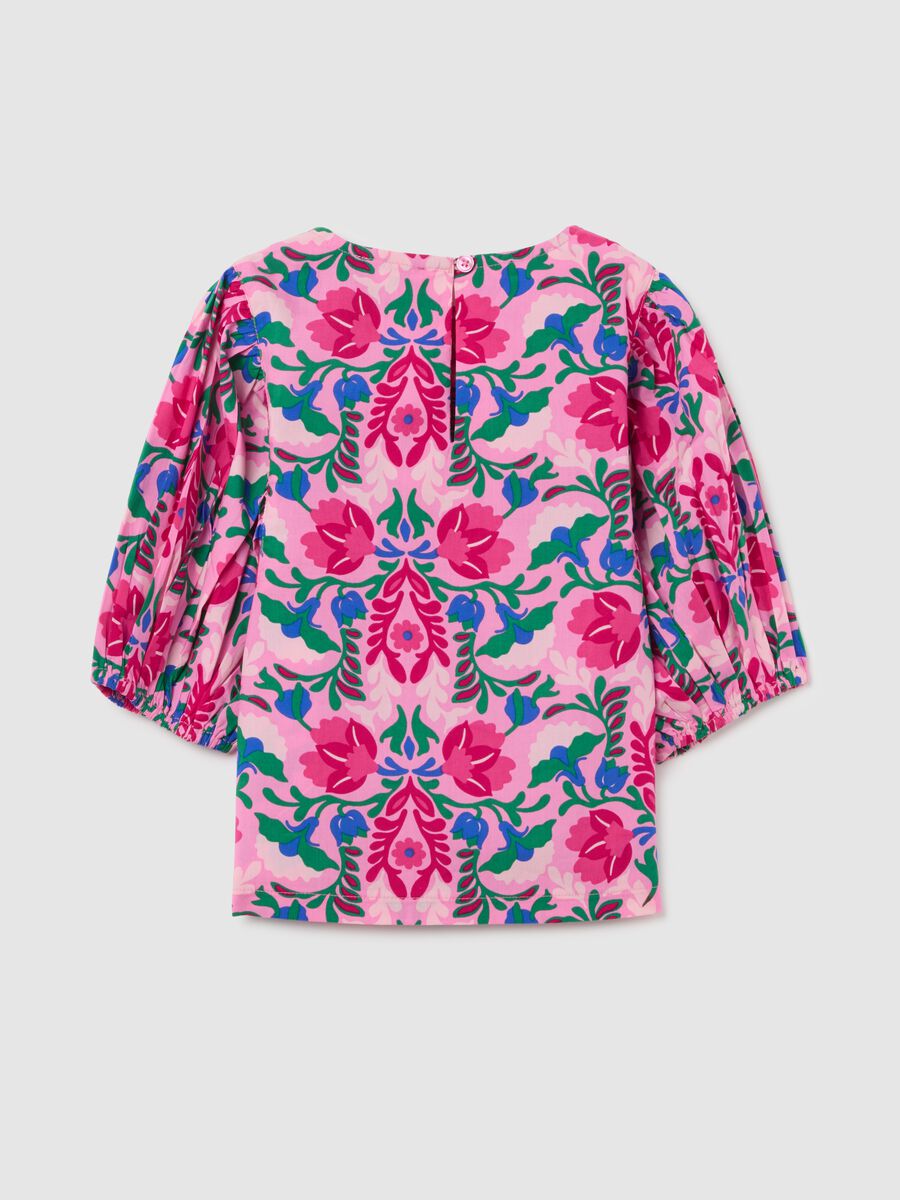 Multicolour regular fit pure cotton girls' blouse_4