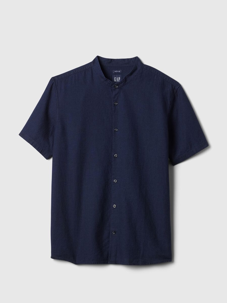 Short-sleeved shirt with Mandarin collar_3
