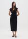 Deep V Black Long Dress Slim Fit_0