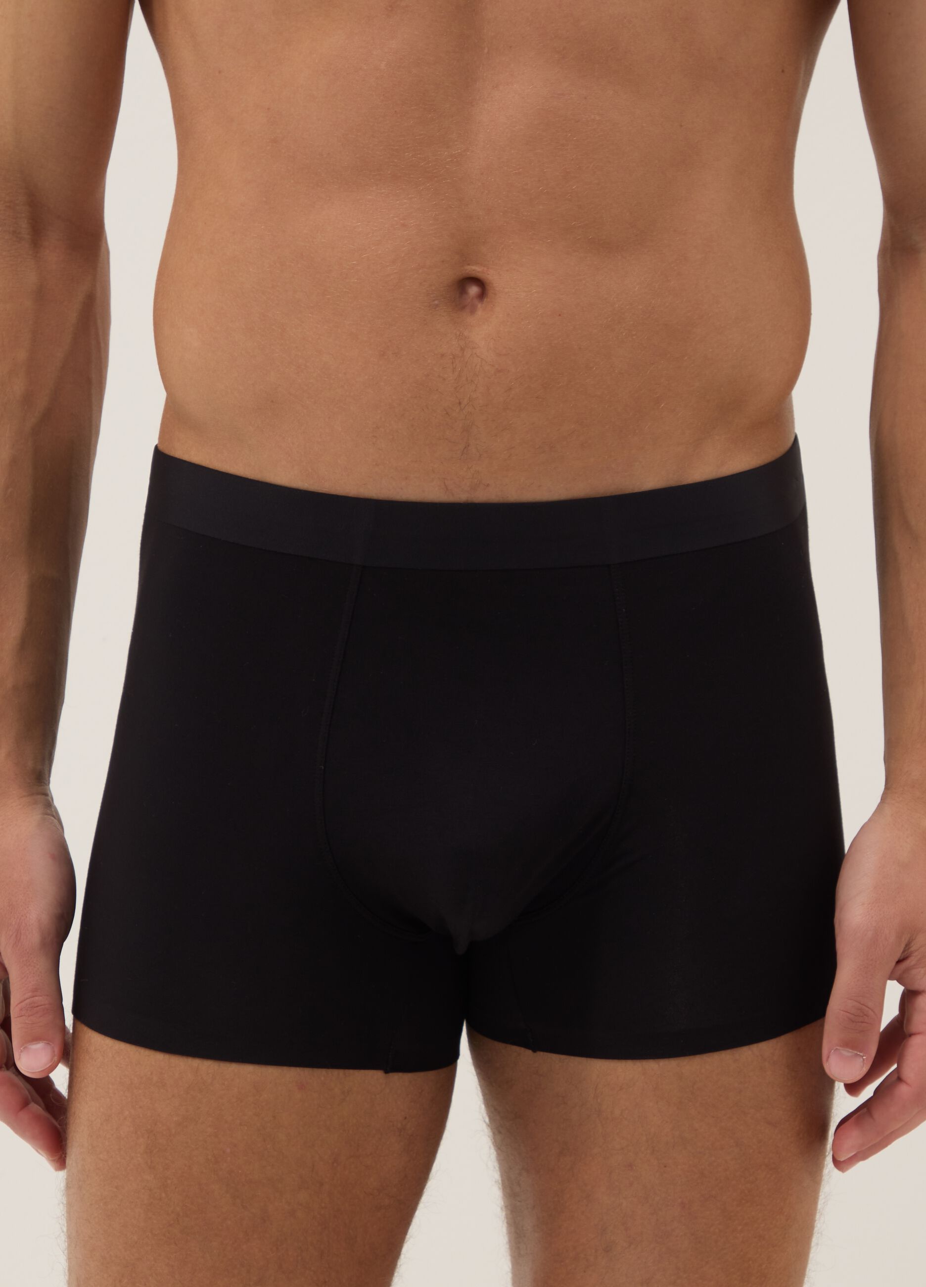 2-pack black stretch modal boxer shorts, regular fit