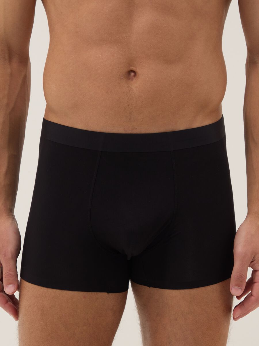 Bipack boxer in modal elasticizzato nero regular fit_1