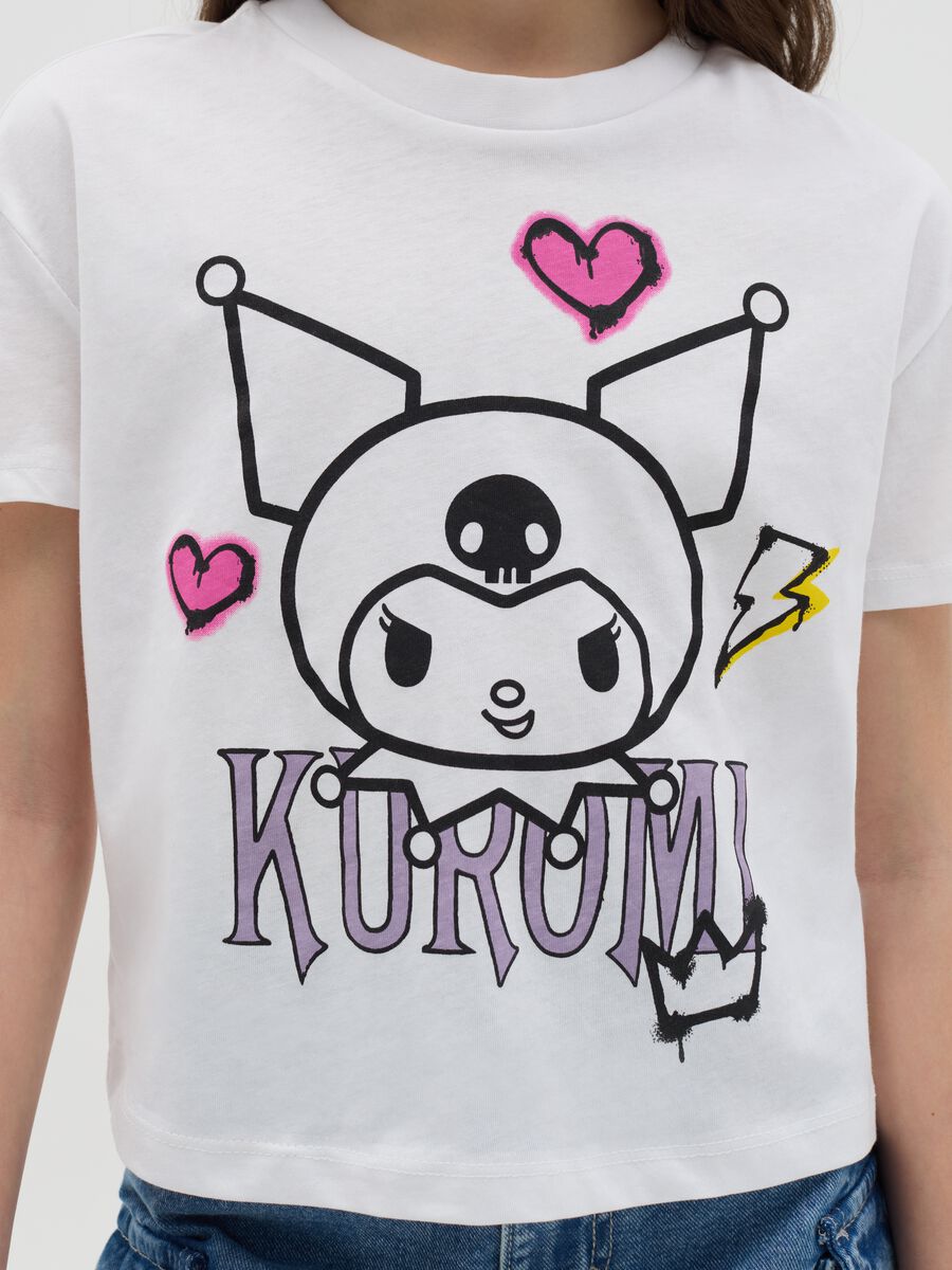 Cotton T-shirt with Kuromi print_1