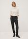 Grey regular-fit formal trousers in stretch viscose_0