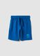 Blue organic cotton shorts with elasticated waist_0