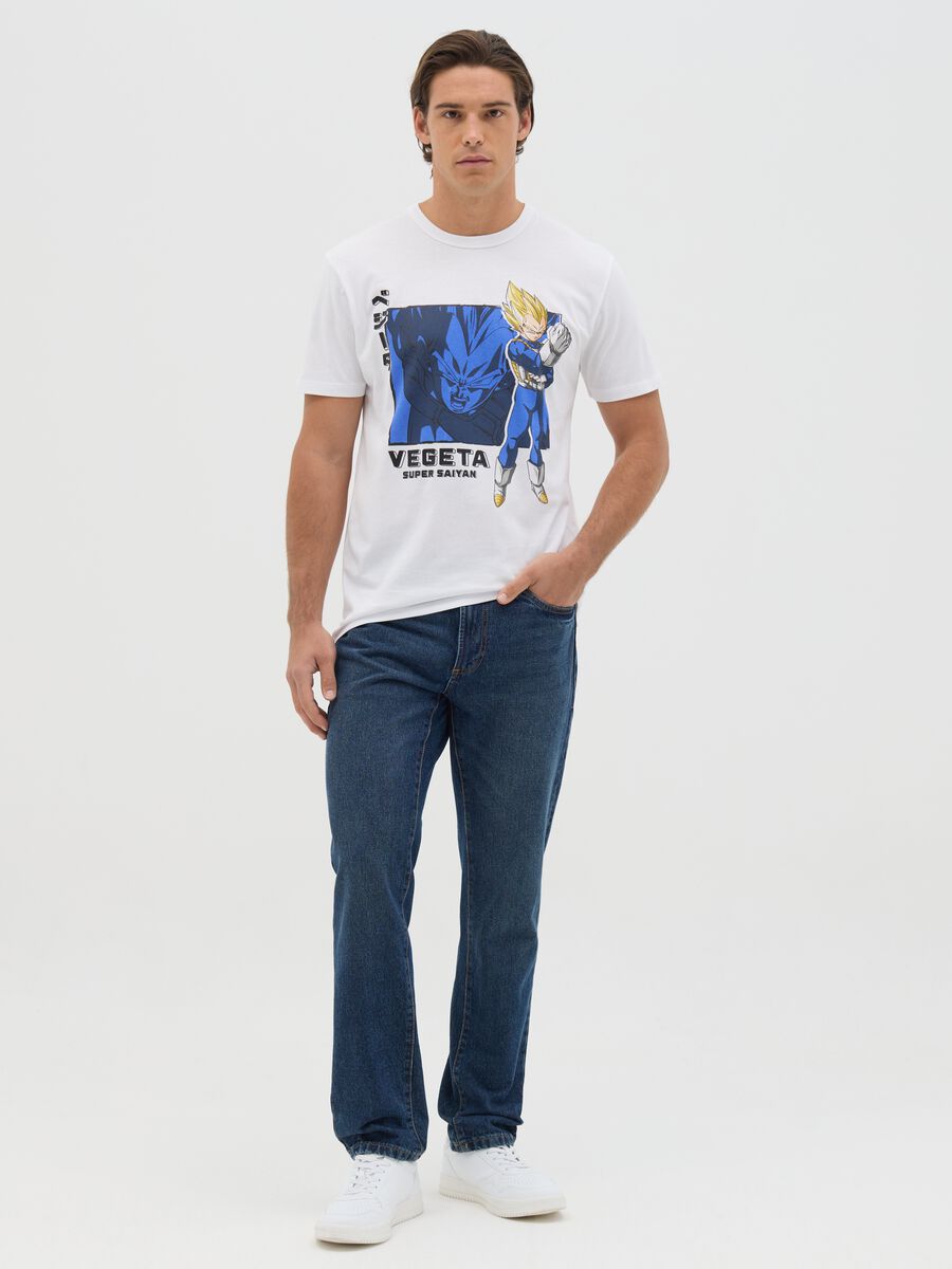 White T-shirt with Vegeta Super Sayian print_1