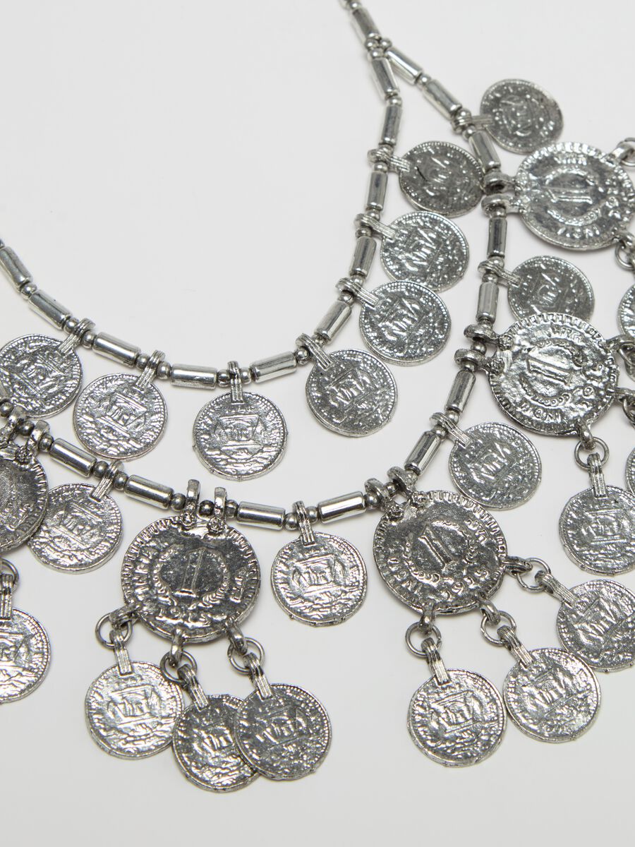 Double-strand necklace with coins_1