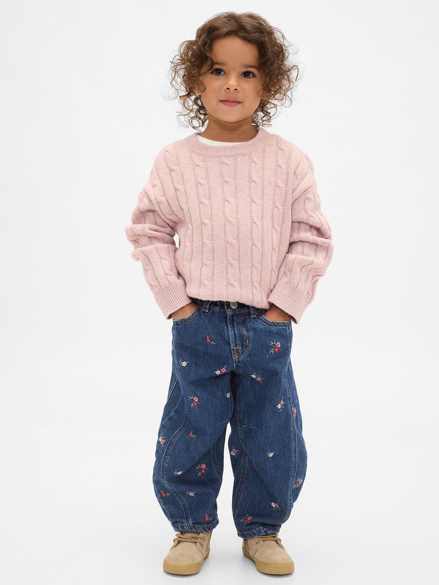 Blue paper bag jeans for girls_0