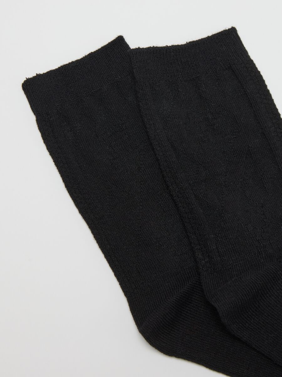 Calzini in cotone elasticizzato neri_1