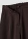 Dark brown stretch viscose-blend trousers, regular fit_1