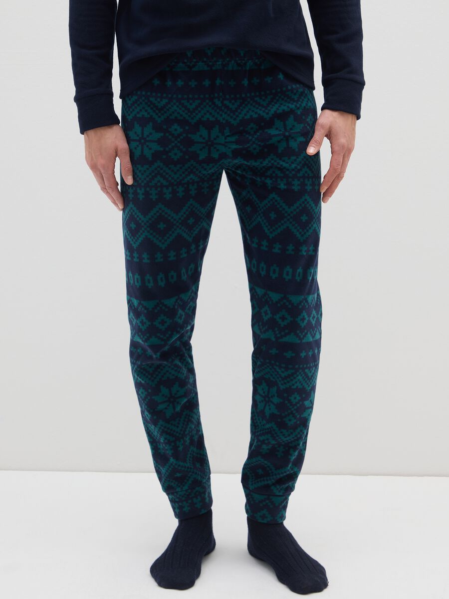 Multicolour regular fit pyjama with Christmas motif_3