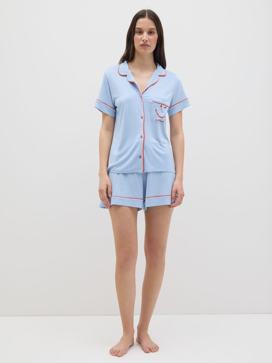 Pigiama da donna in puro viscosa multicolor regular fit_0