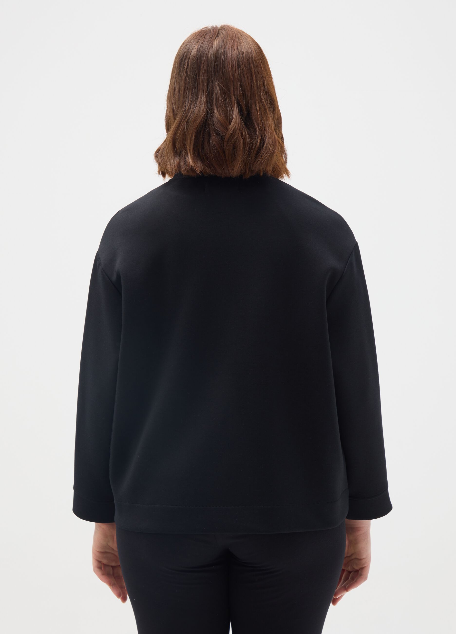 Black Mixed Regular Fit Jacket