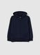 Children's oversized blue cotton sweatshirt with zip_0