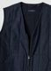 Blue gilet in a cotton, lyocell and viscose blend_1