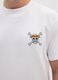 White pure cotton T-shirt with One Piece logo_3