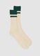 White stretch cotton-blend tennis socks with stripes_0