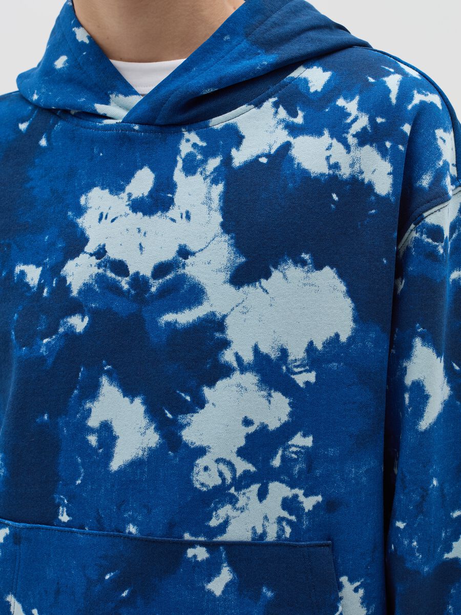 Felpa Tie Dye in French Terry con cappuccio_1