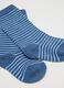 Pack of three baby socks in cotton blend multicolor stripes_2