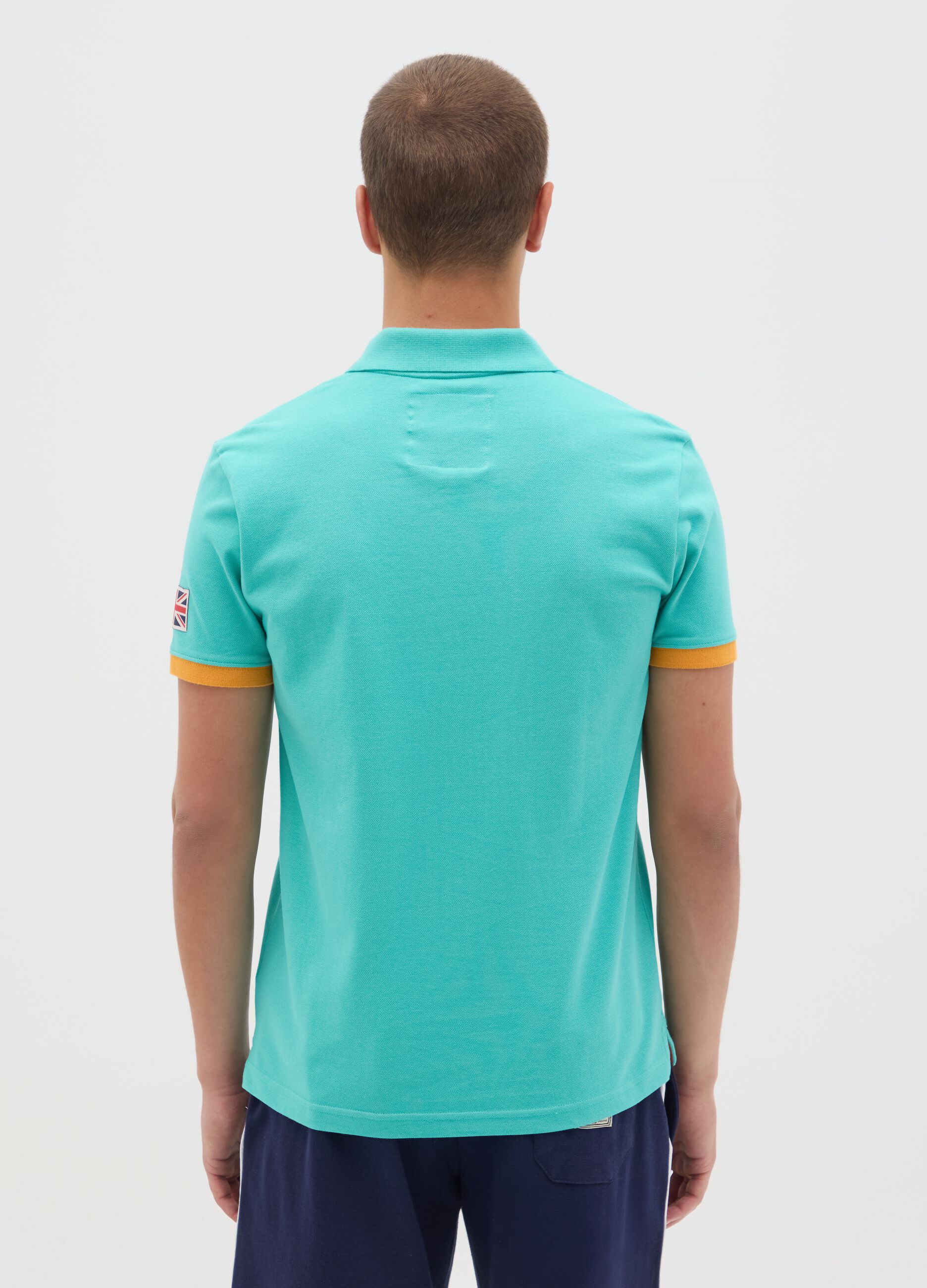 Polo da uomo in puro cotone multicolor