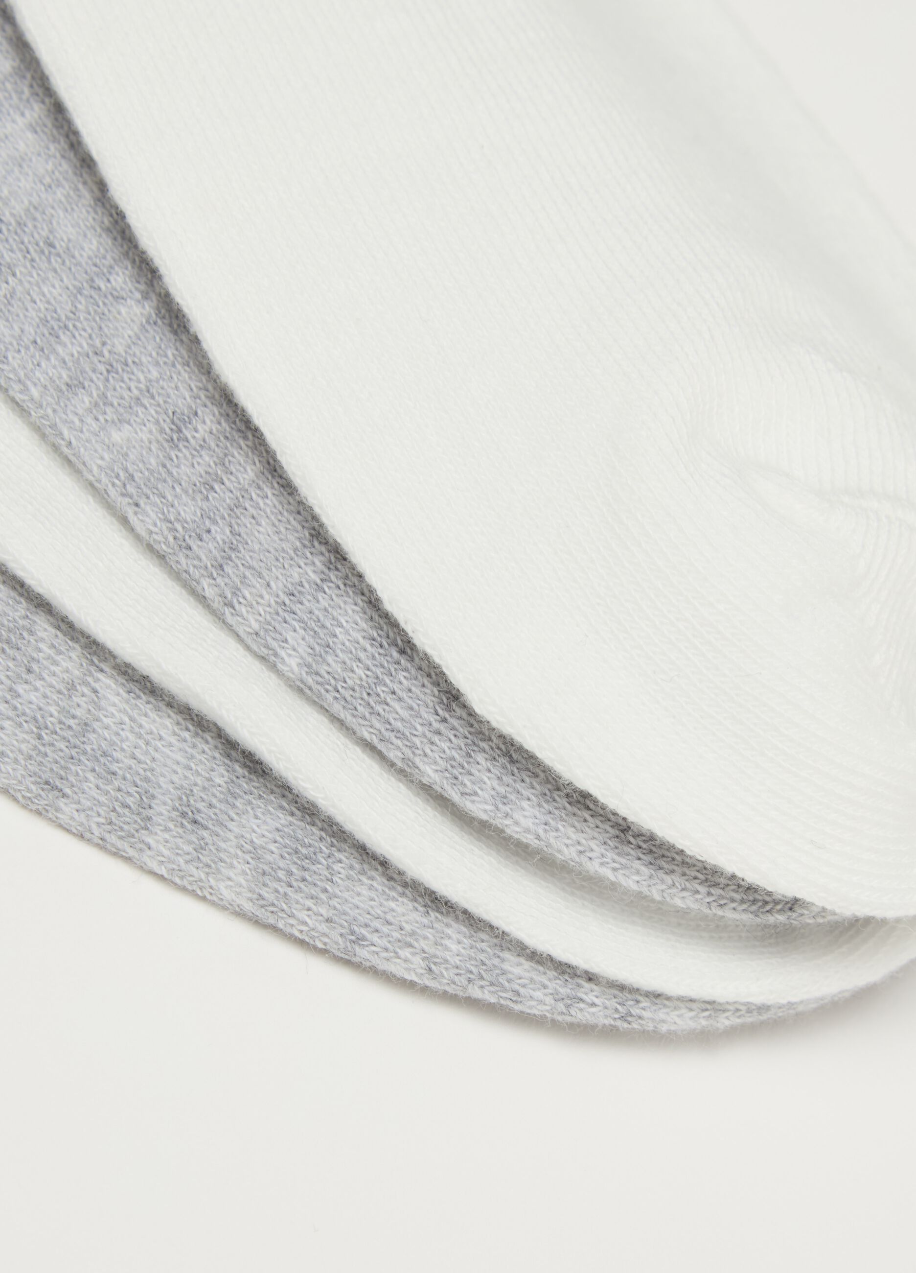 Five-pair pack short socks with lurex