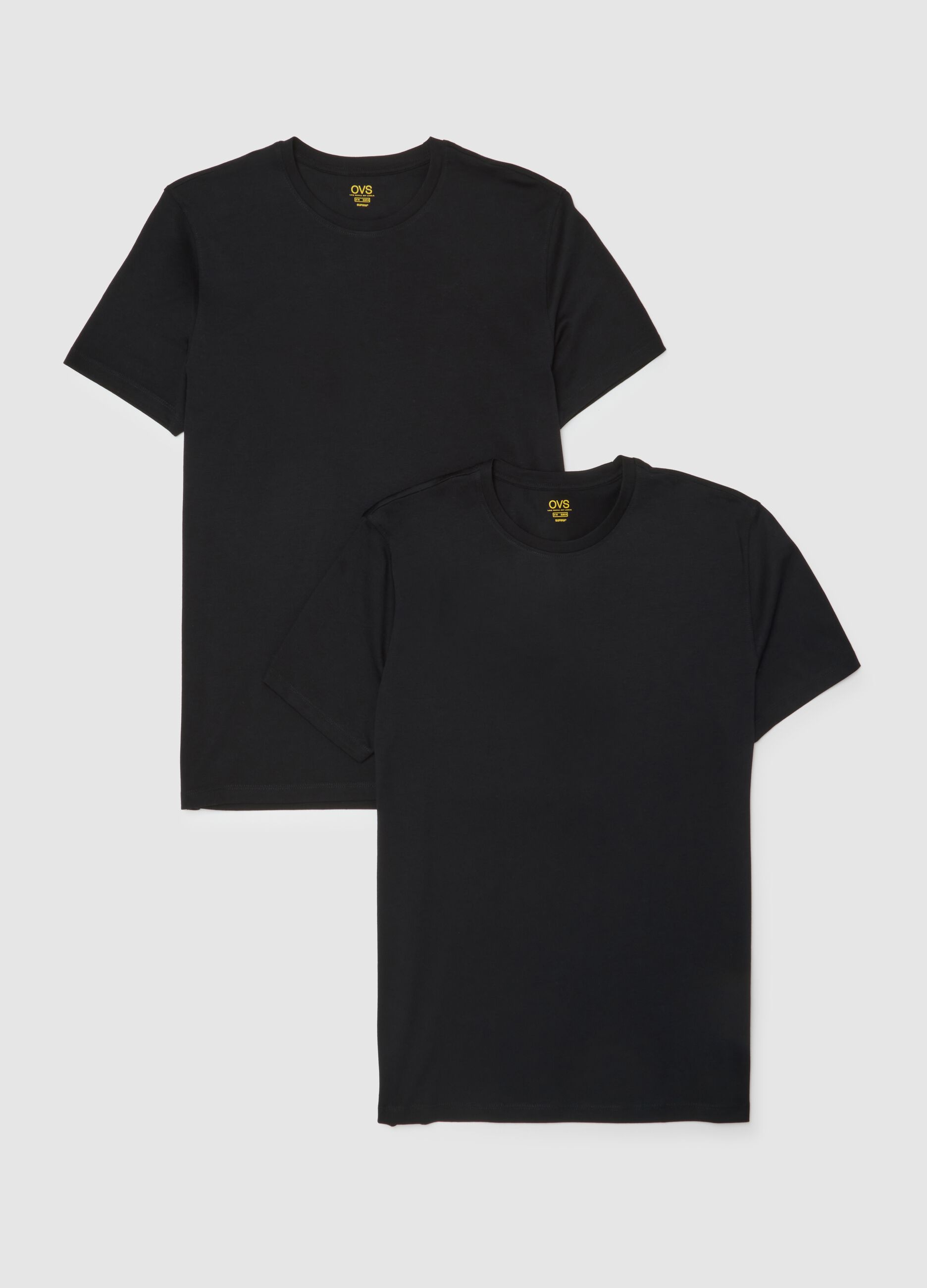 Black T-shirt in pure cotton regular fit