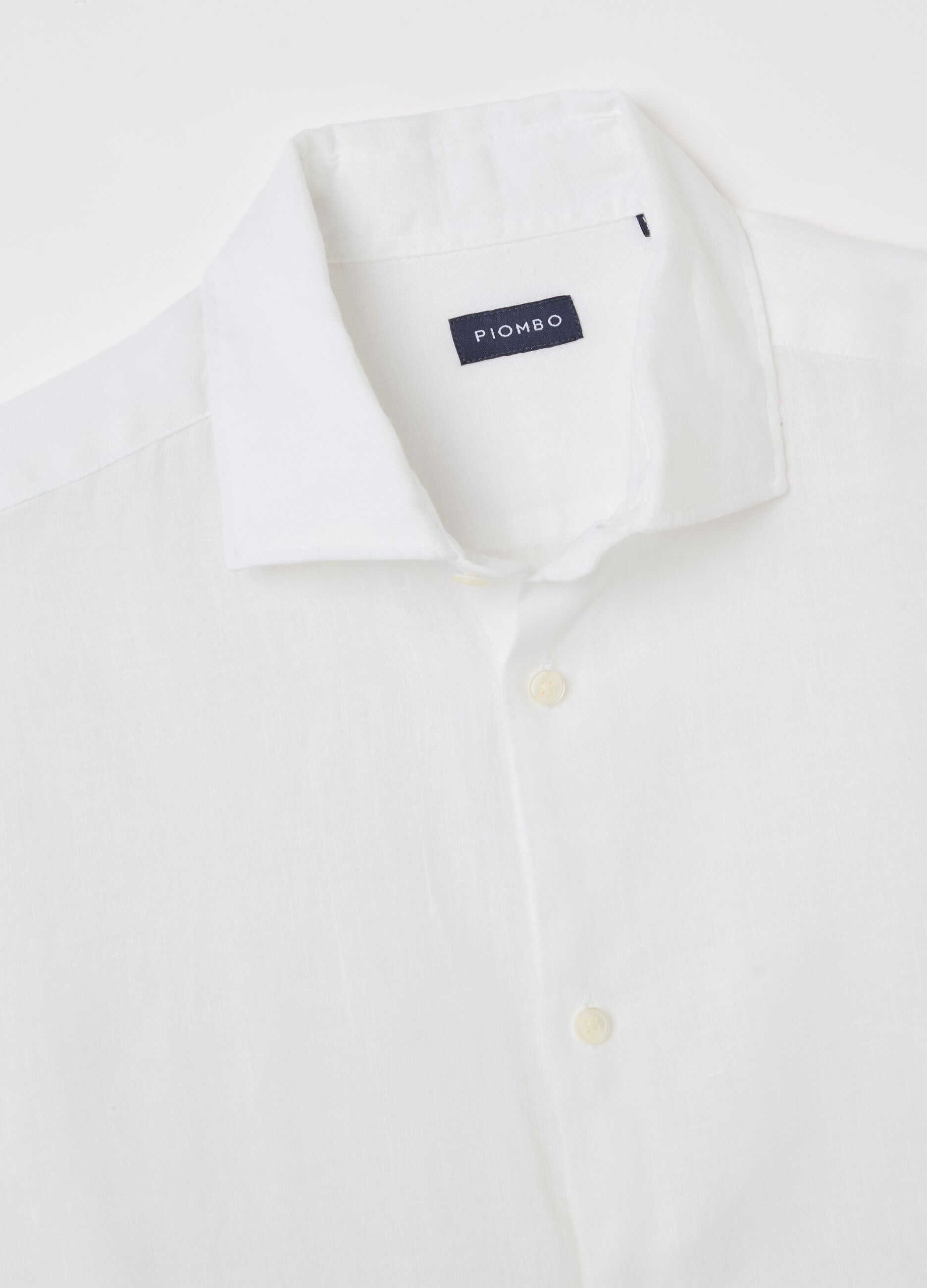 Camicia regular fit in lino