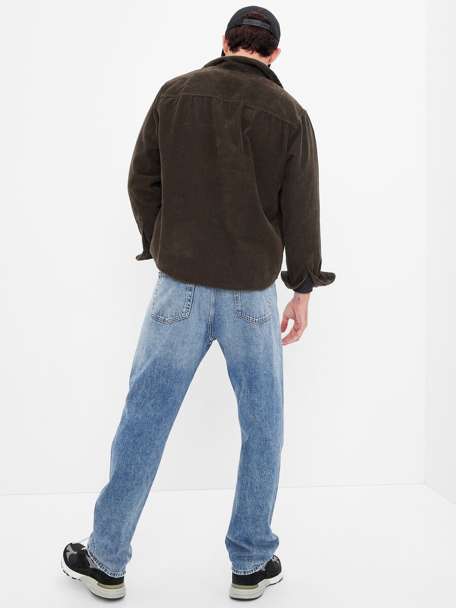 Jeans straight fit in cotone bio_0