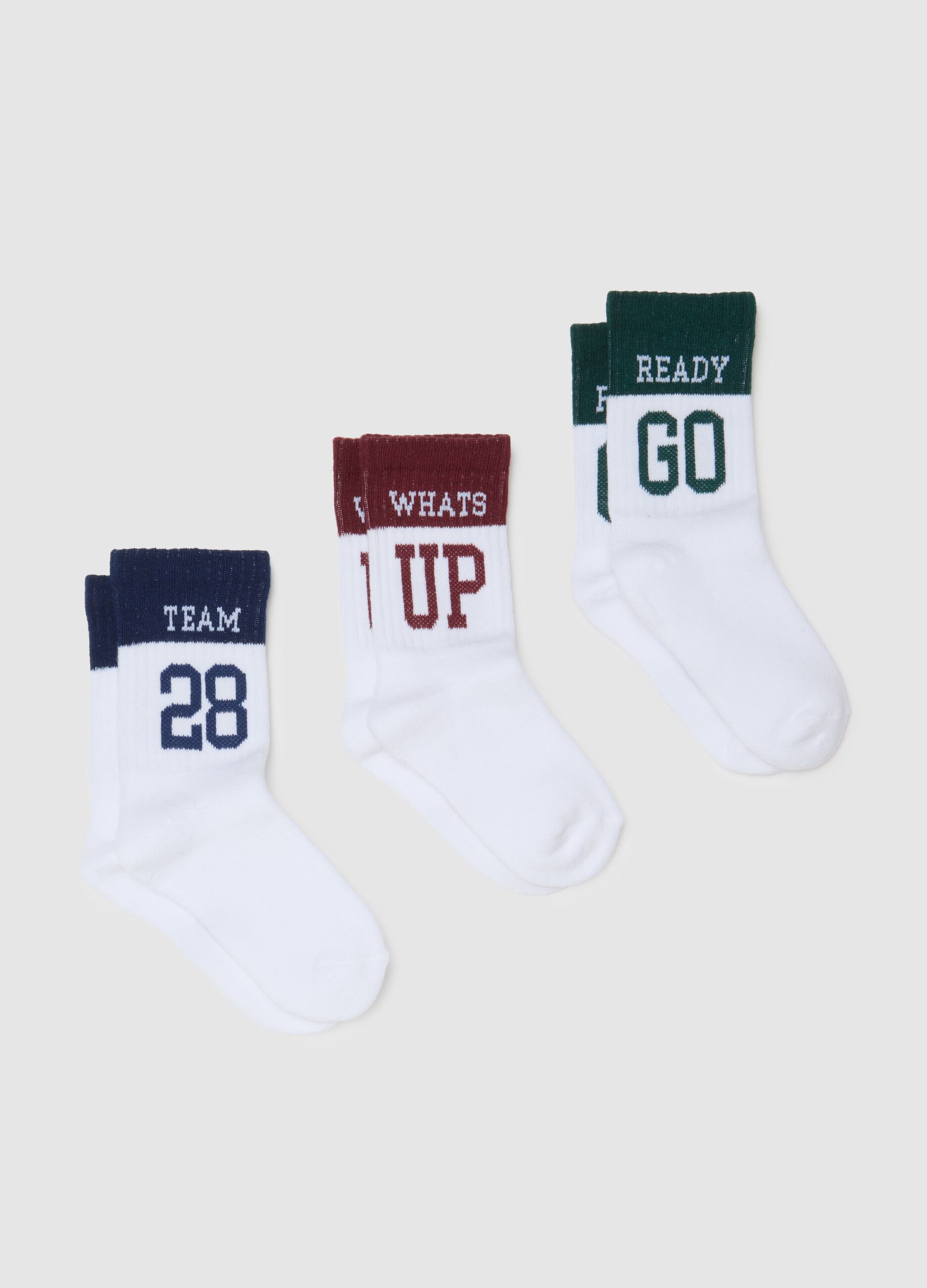 Boys' Cotton Multicolour Elasticated Socks Tripack Set
