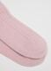 Long Pink Socks in Wool and Cashmere Blend_1