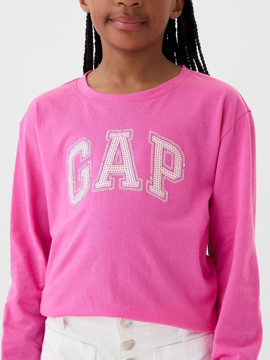 T-shirt with logo in micro sequins_2