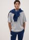 T-shirt grigia in puro cotone con stampa Lakers_0