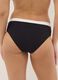 Black stretch bikini bottoms with white drawstring_2
