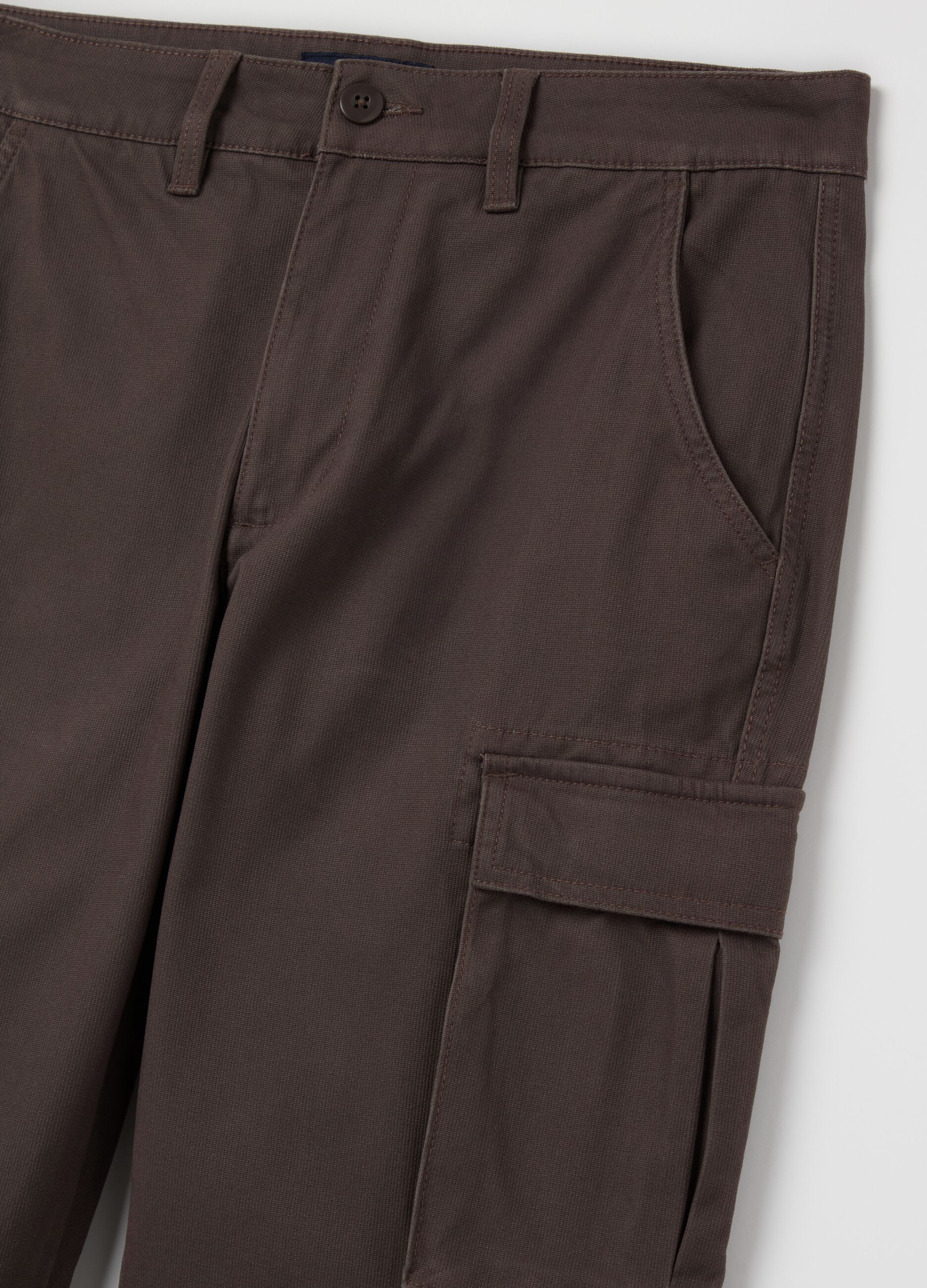 Cargo trousers in piquet