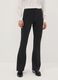 Leggings grigi flare fit in punto Milano di viscosa elasticizzata_1