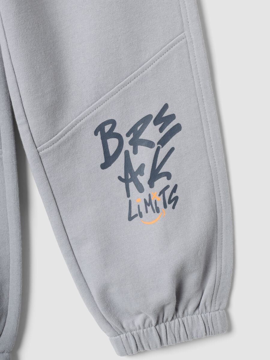 Grey pure cotton jogger trousers_3