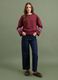 Felpa rossa in misto cotone con fantasia regular fit_1