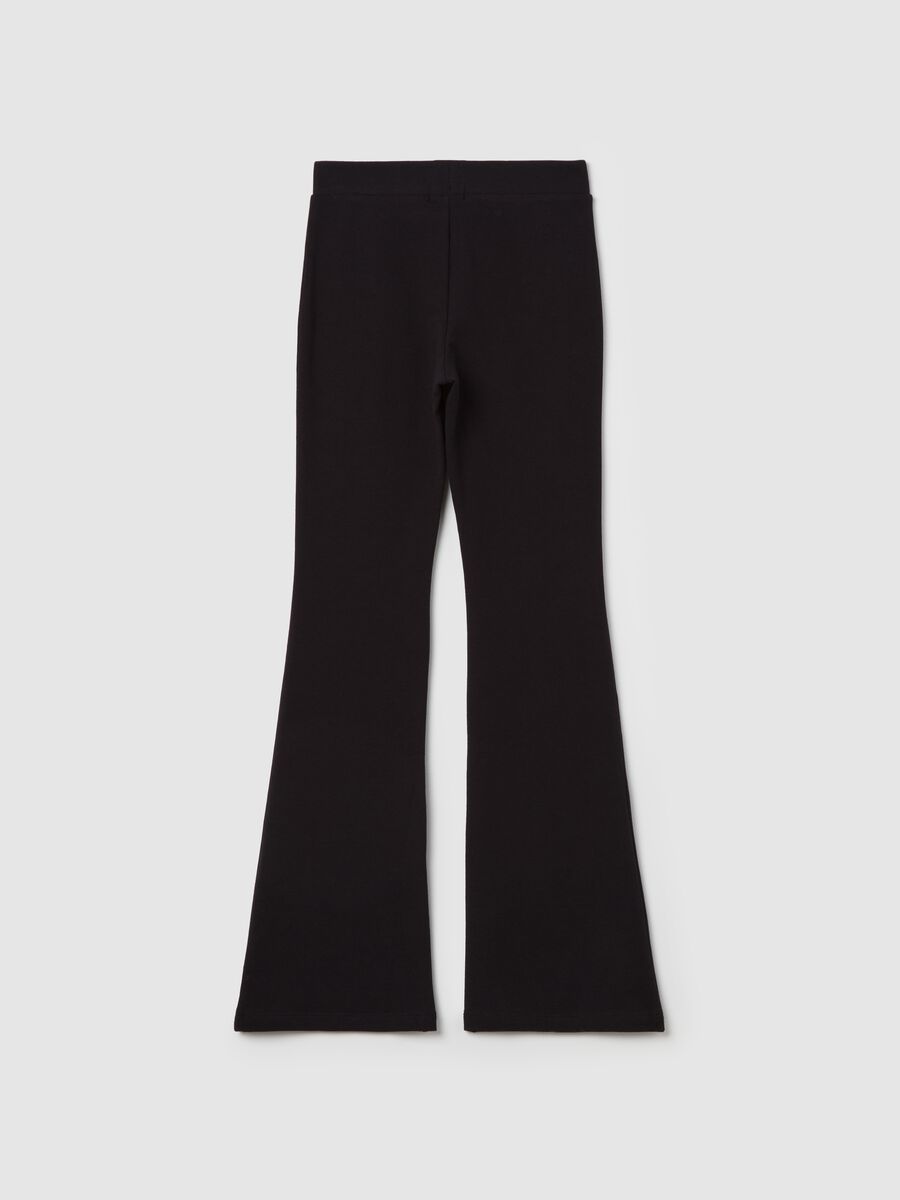 Leggings flare fit tinta unita_4