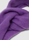Sciarpa viola in misto lana con frange_2