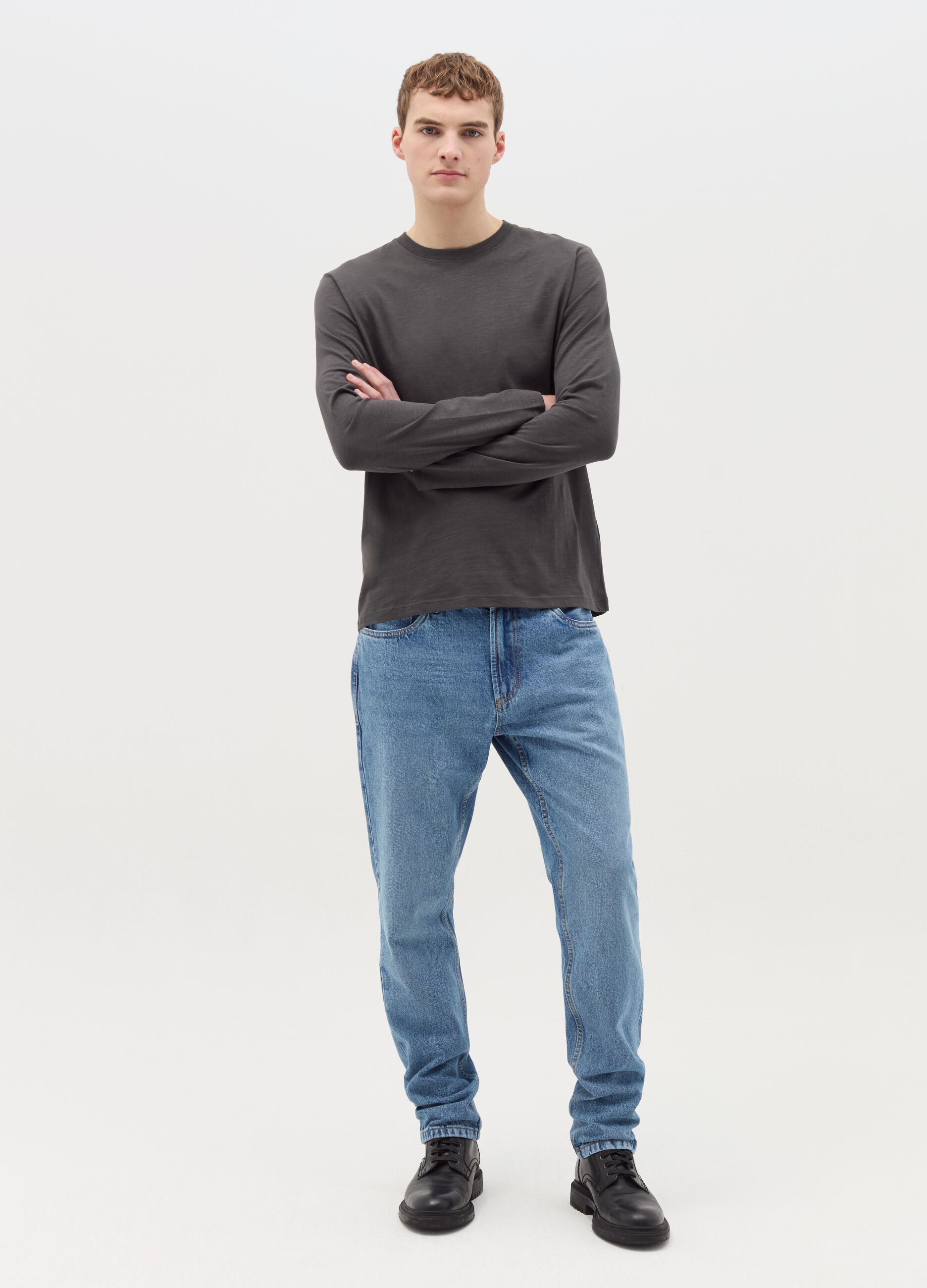 Long-sleeved T-shirt in cotton