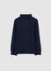 Children's blue turtleneck jumper in pure cotton regular fit_0