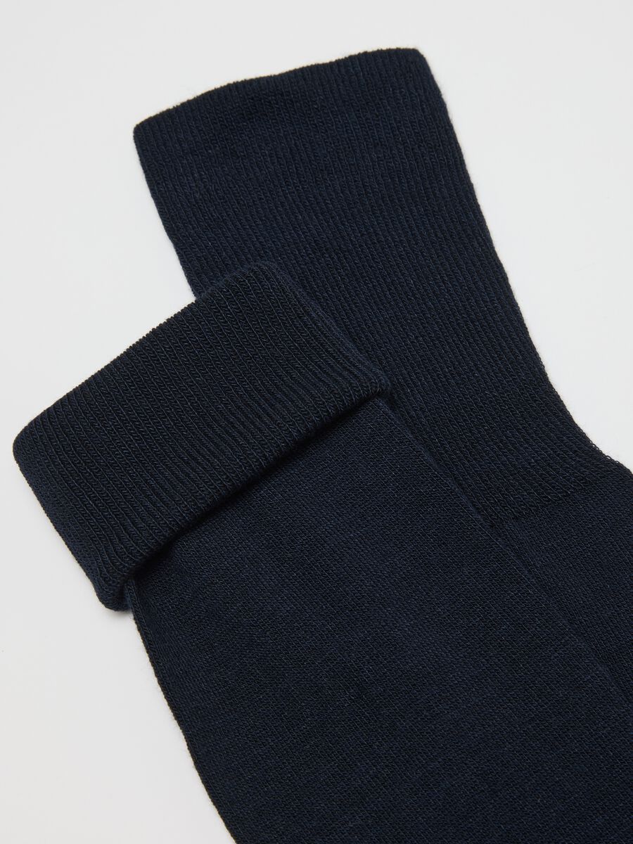 Twin-Pack Elasticated Long Blue Socks_2