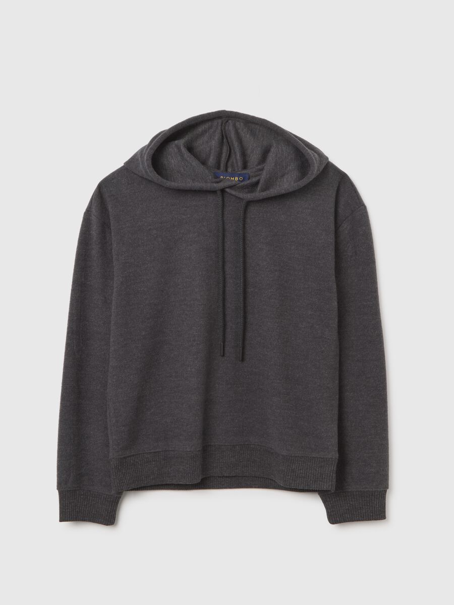 Grey regular fit hoodie_4