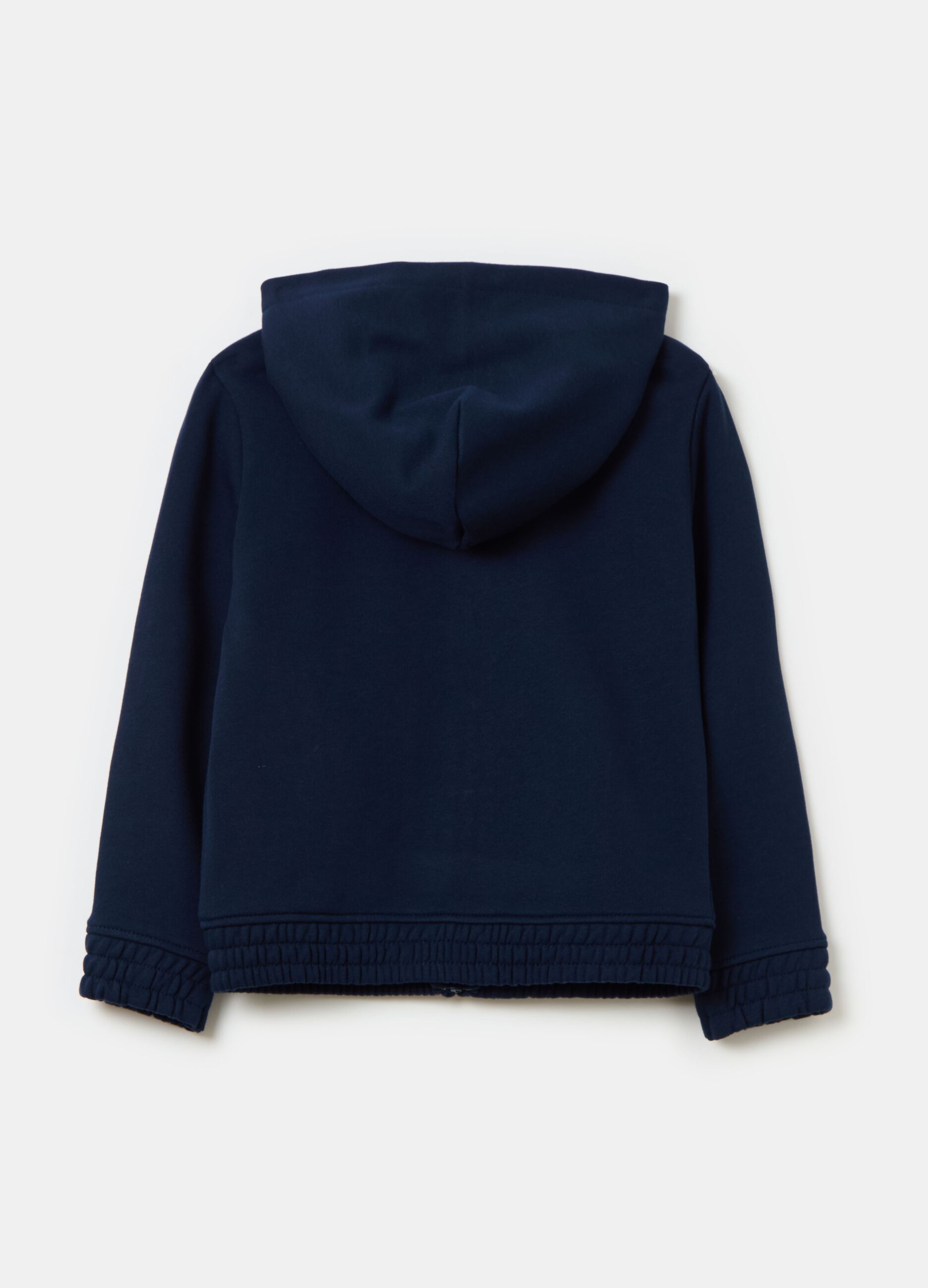 Essential organic cotton full-zip sweatshirt with hood