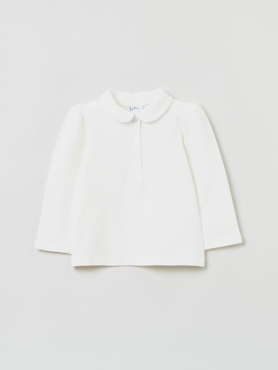 Polo in cotone stretch tinta unita_0