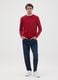 Red regular fit viscose blend jumper_1