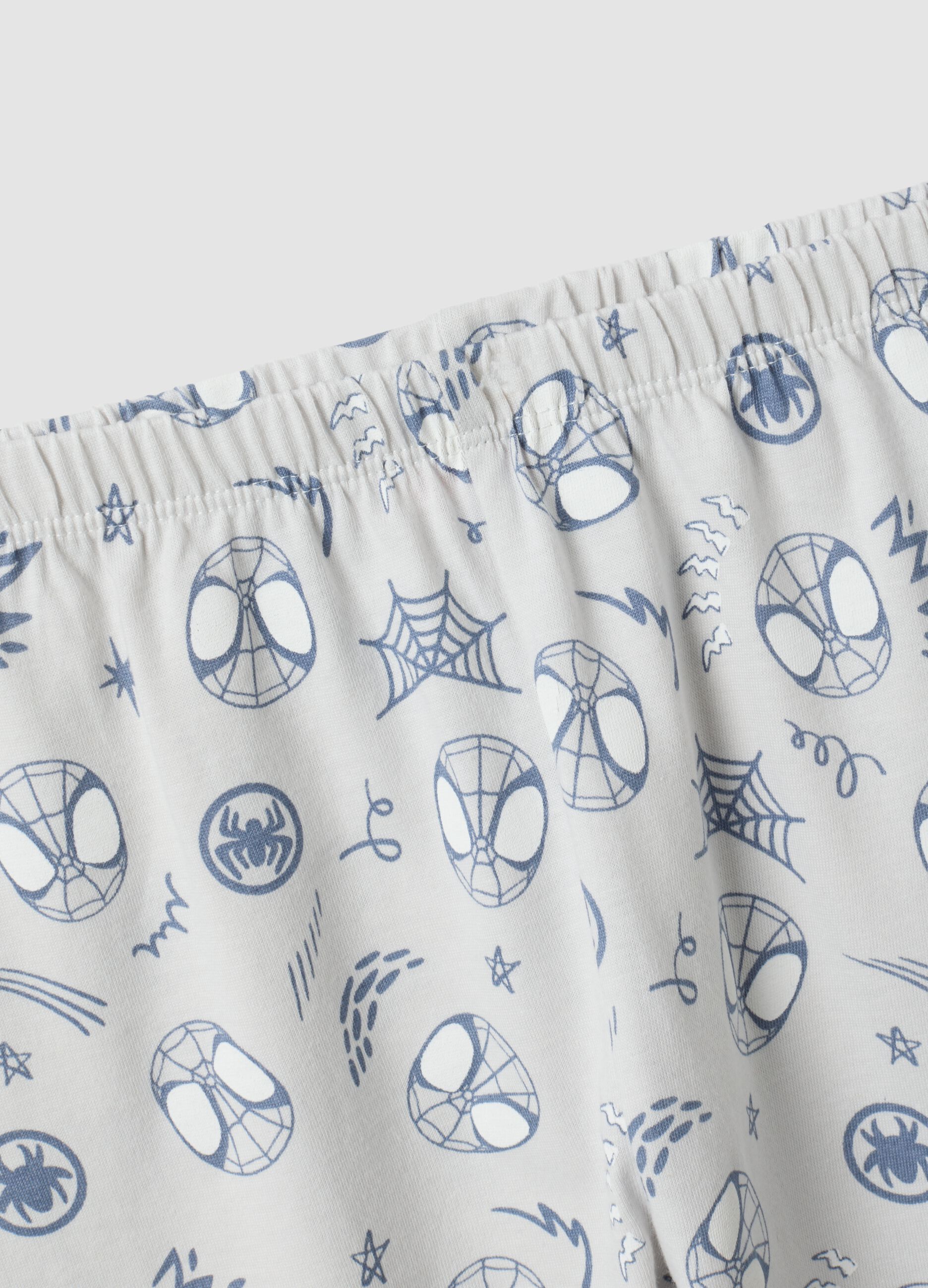 Grey organic cotton Spidey print pyjamas for baby