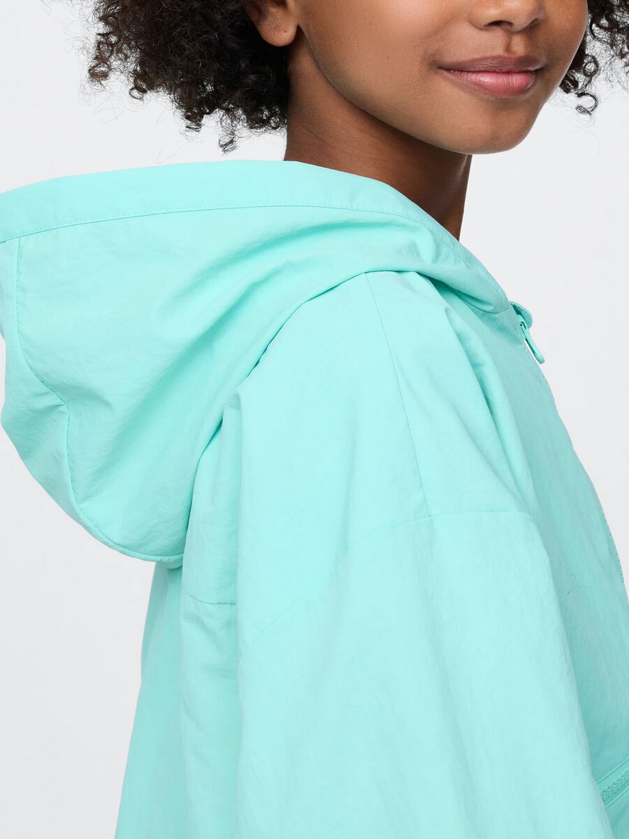 Mint green lightweight jacket with hood_3