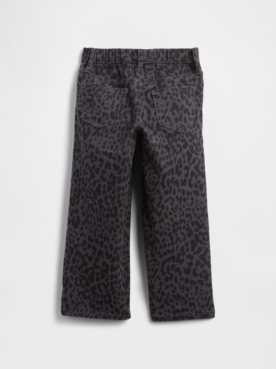 Pantaloni grigi in denim wide leg_1