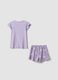 Girls' purple pure cotton short pyjamas regular fit with Molang_1