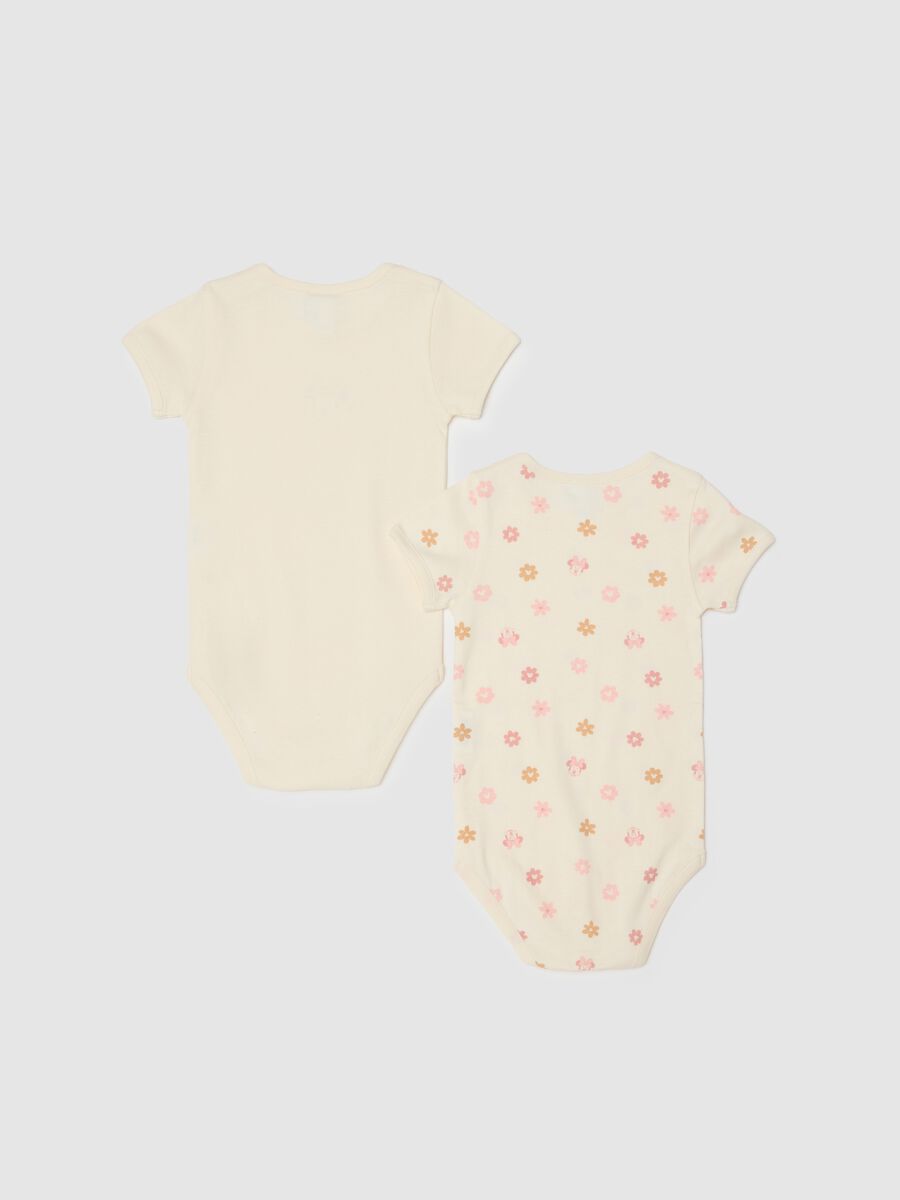 Multicolour pure cotton bodysuit twin pack for newborn girls_1